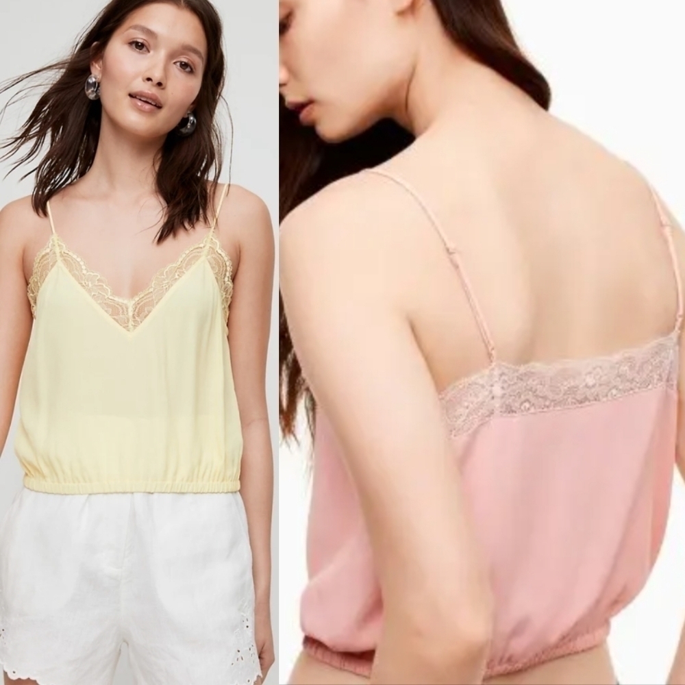 ARITZIA Wilfred free agyness cami camisole top pink small